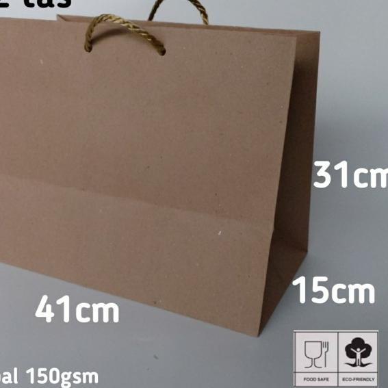 

isi 12 paperbag jumbo 41x15x31 / shopping bag / tas kertas paper bag