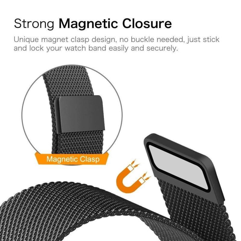 Milanese Stainless Steel Strap Milanese Loop Strap iWatch Smartwatch T55 T500 Strap A-pple Watch 38 40 42 44mm / Strap iWatch Series 7 SE 6 5 4 3 2