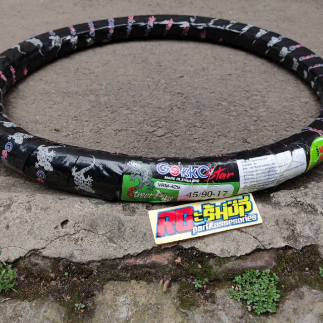 ban vee rubber gekko star street plus soft compound ring 17 45/90 original thailand universal balap