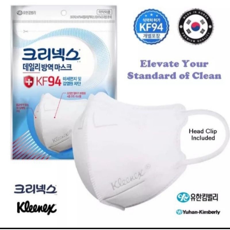 masker KF94 (Kleenex) import from korea