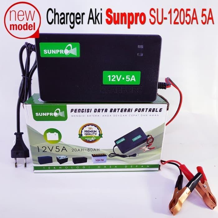 SUNPRO CAS AKI SU-1205A 12V 5A - BATERAI CHARGER / CHARGER AKI SUNPRO / SUNPRO CHARGER AKI 12V5A -CAS AKI 5 AMPERE