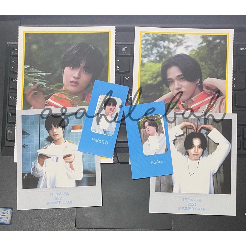

kartu pos polaroid pembatas buku hamada asahi watanabe haruto treasure postcard pola bookmark bm summercamp sharing