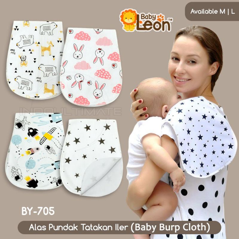Celemek Pundak Slabber Bayi Burp Bib Multifungsi Baby Leon Lembut