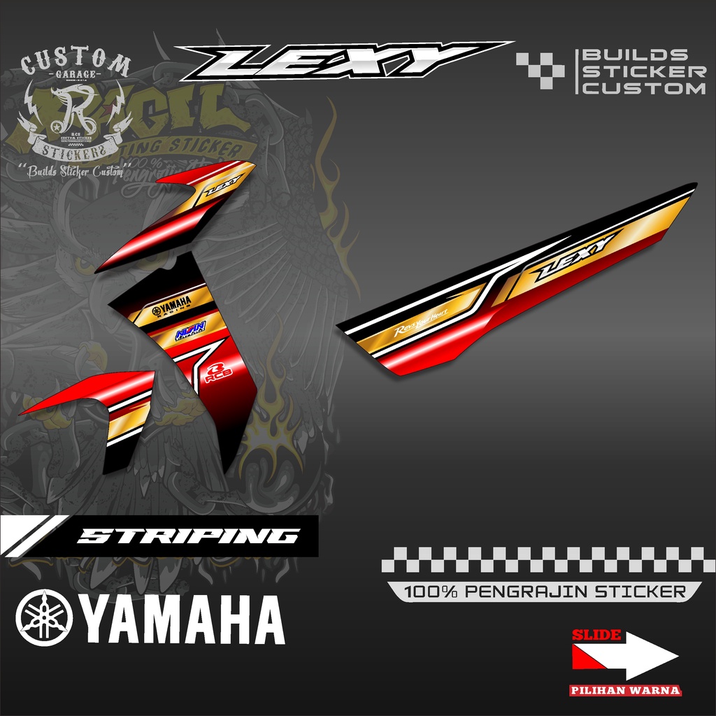 Sticker Striping Variasi Yamaha Lexi - Striping Motor Lexi