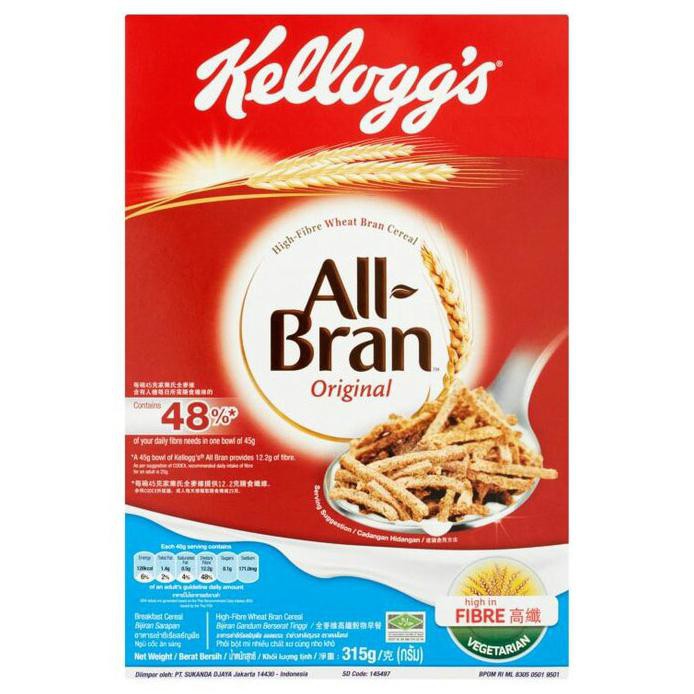 

KELLOGG'S ALL BRAN ORIGINAL HIGH FIBER WHEAT BRAN CEREAL SEREAL SEHAT