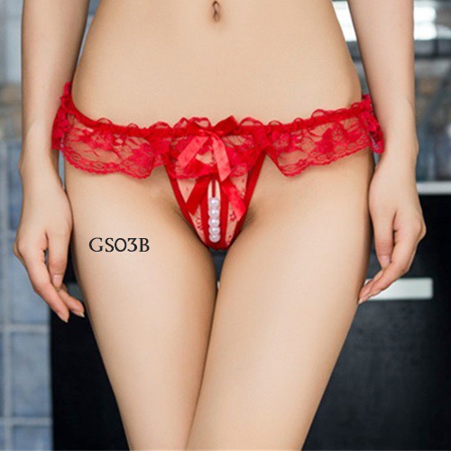 [BISA COD] G STRING SEXY CELANA DALAM WANITA SEKSI LINGERIE MUTIARA MERAH GS03B