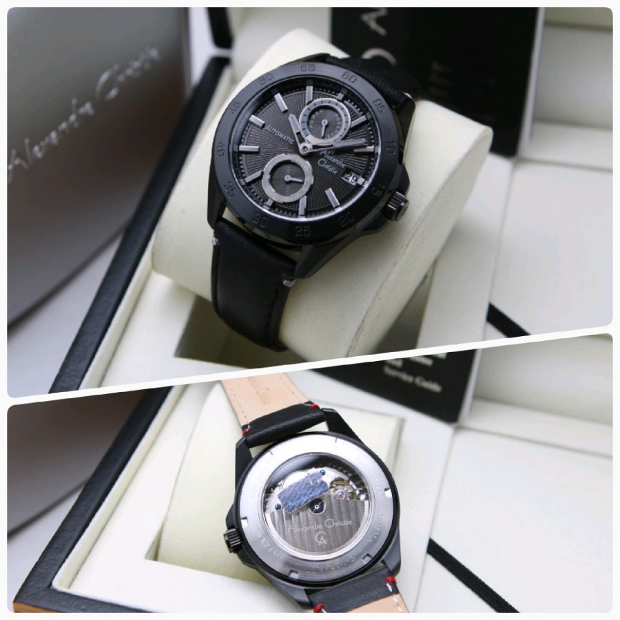 [Free Baterai] JAM TANGAN PRIA ALEXANDRE CHRISTIE AC 3045 AUTOMATIC LEATHER ORIGINAL GARANSI 1 TAHUN