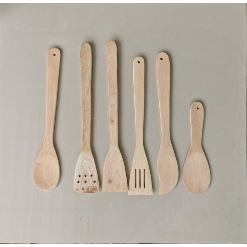 CENTONG SUTIL SPATULA SOLET IRUS NASI KAYU MAHONI WOODEN COOKING