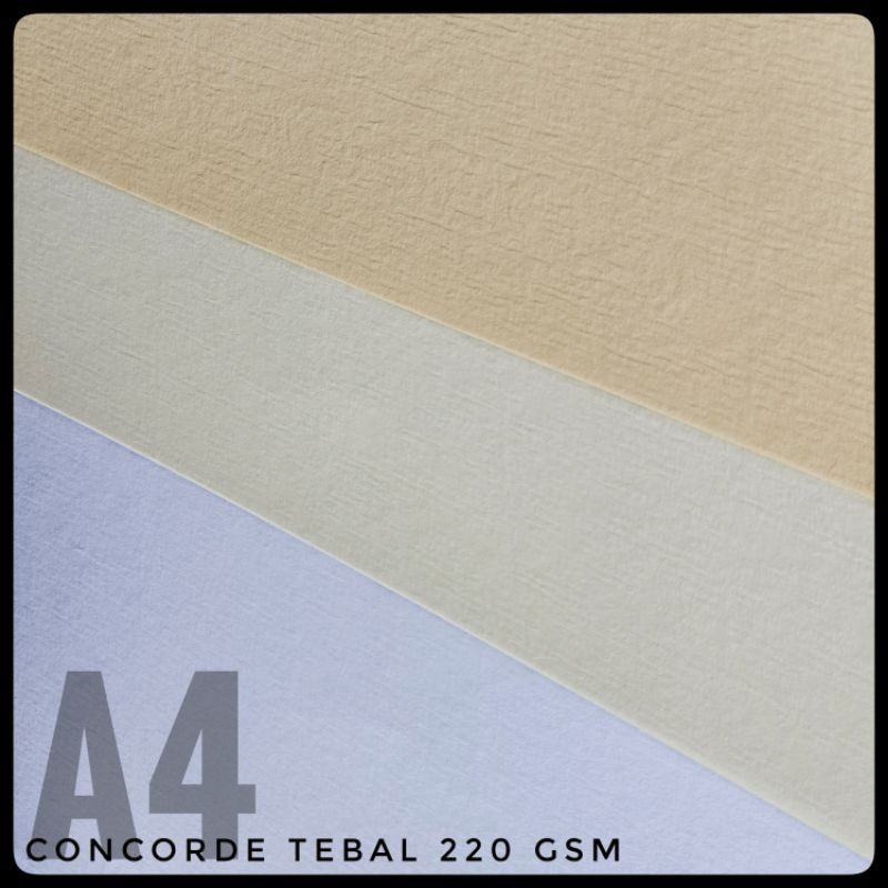 

( 50 Lembar ) Kertas Concorde Tebal 220 Gsm All Colour Uk A4 21 cm X 29.7 cm