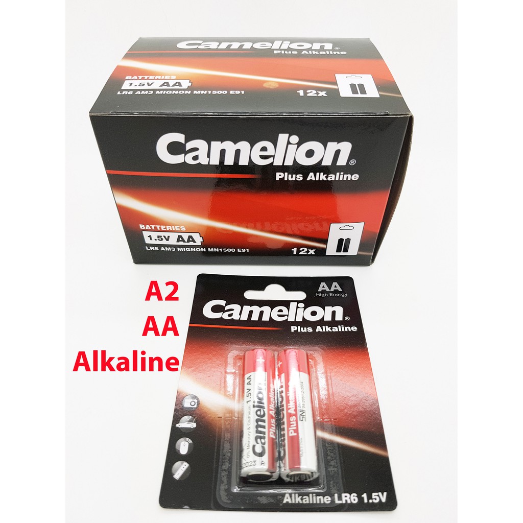 Baterai Alkaline Camelion A2 AA isi 2 pcs 1.5V Battery Batre Batere