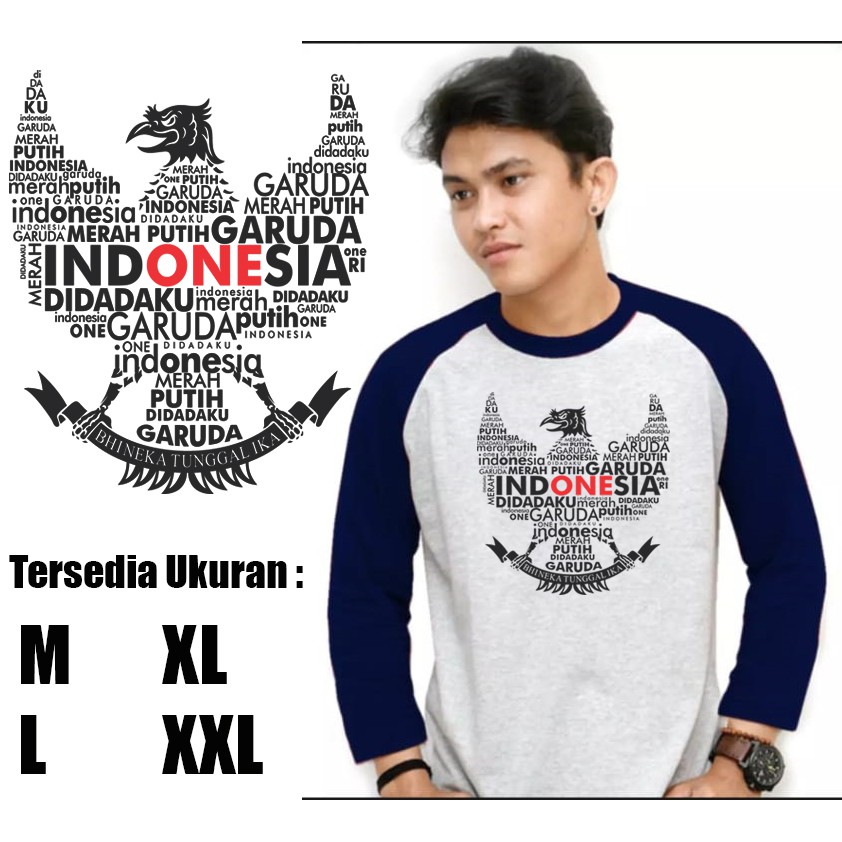 Myco | Kaos Raglan | Gambar Garuda | Kaos lengan panjang | Atasan Pria | Ukuran M - L - XL - XXL