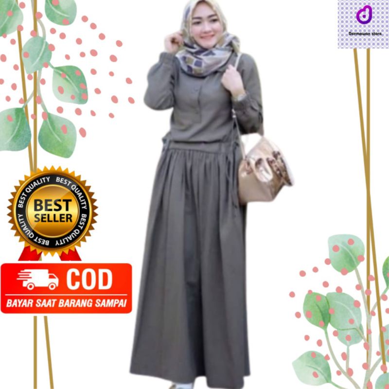BAJU GAMIS WANITA MUSLIMAH TERBARU DRESS SYARI KANCING DEPAN BUSUI IBU HAMIL DRESS KONDANGAN