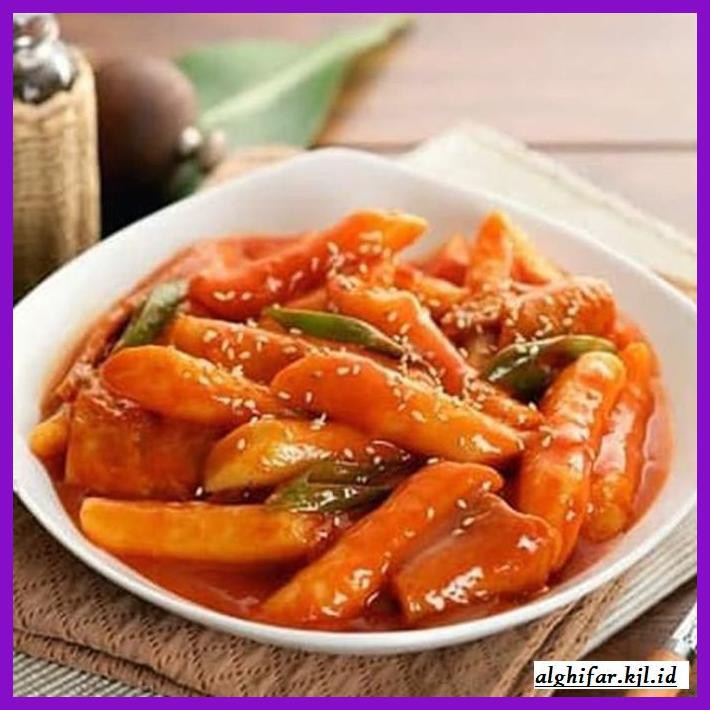 

gnidderdsaus- tokpoki / tteokbokki 200 gr + sauce plaza korea - makanan fresh korea -asliiiiii.