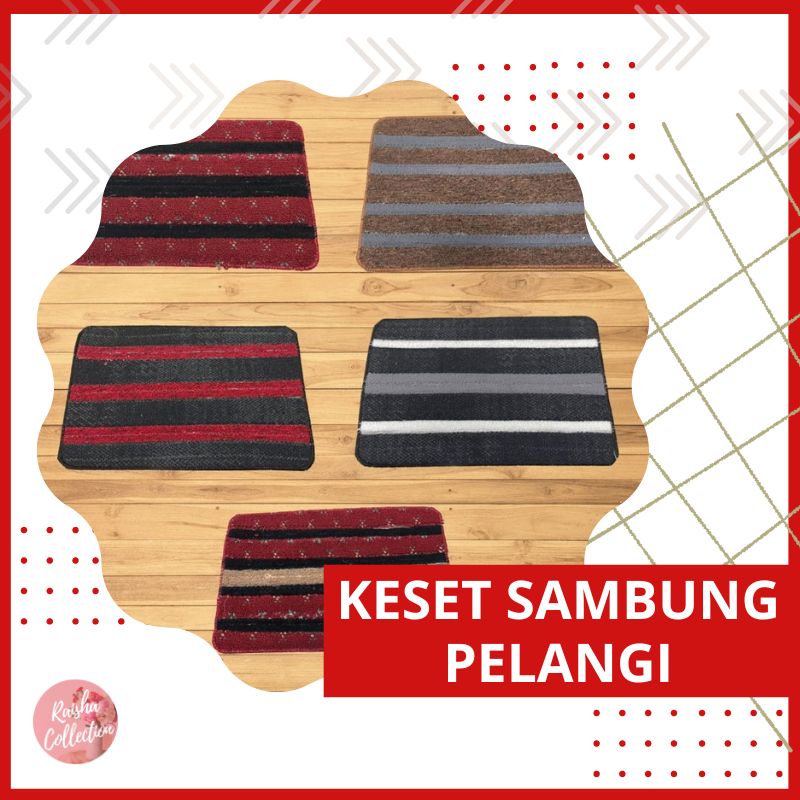 RC Keset Anti Selip Ukuran 40x60  Sambung Pelangi