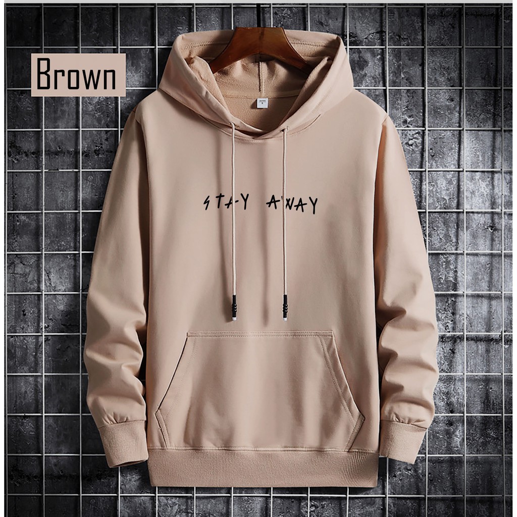 IvannaCollection Sweater Hoodie Pria dan Wanita Stay Away Bahan Fleece Premium