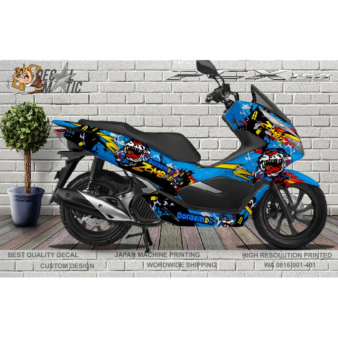 Stiker PCX Full Body - Decal Full Body PCX Stiker Full PCX 150 - Doraemon Zombie