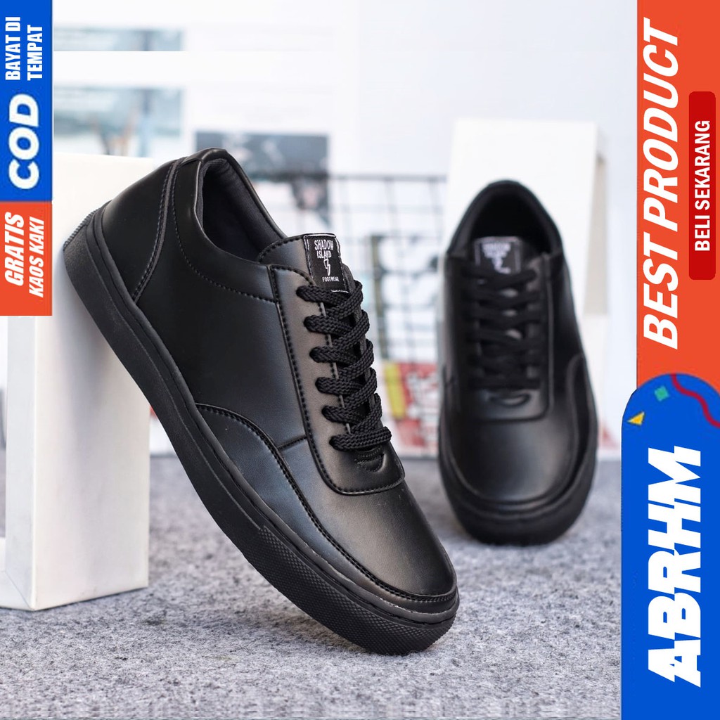 ROVER Sepatu Casual Sneakers Pria Kulit Syntetic Sepatu Pria Casual Sneaker Cowok Sepatu Kasual Kerja Kuliah Gaya santai Keren Kekinian Murah Terlaris