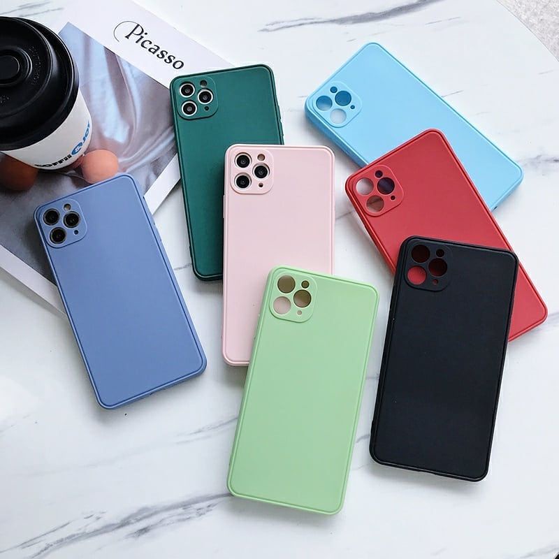 IPHONE 11 11 PRO MAX SILIKON CASE LIQUID SOFT WARNA CANDY POLOS KOTAK PREMIUM
