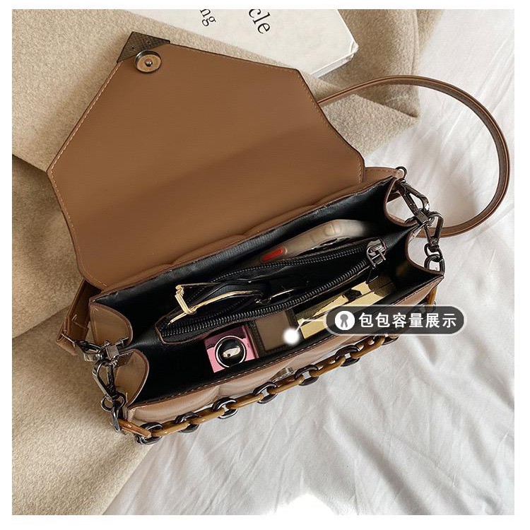BJ15713 BLACK/BLUE/BROWN/GREEN/RED/YELLOW TAS SLEMPANG RANTAI IMPORT TERMURAH JAKARTA ELJ5713 GT1781 JT71048 MIRIP LT1870