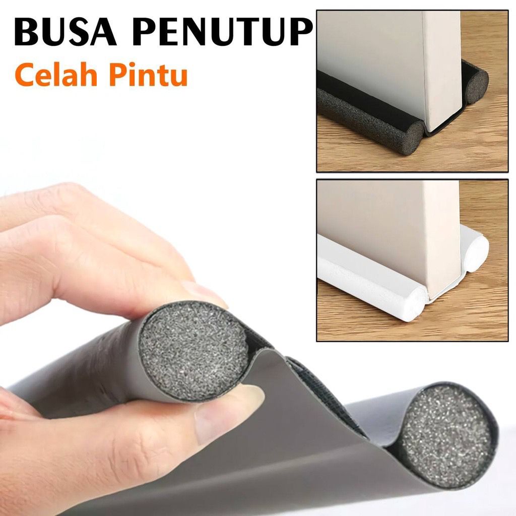 Busa penutup celah lubang bawah pintu (93cm) / pelindung celah pintu / penyekat pintu (Panjang 93cm)