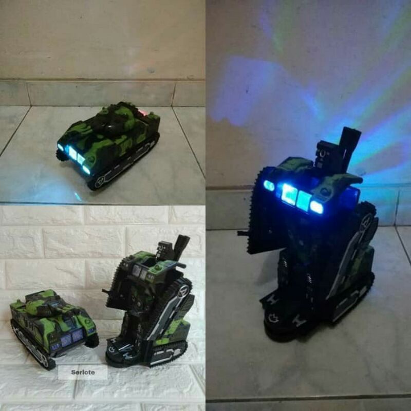 Mainan Edukasi Anak Tank Warior Robot l Tank Bisa berubah jadi robot bump N Go