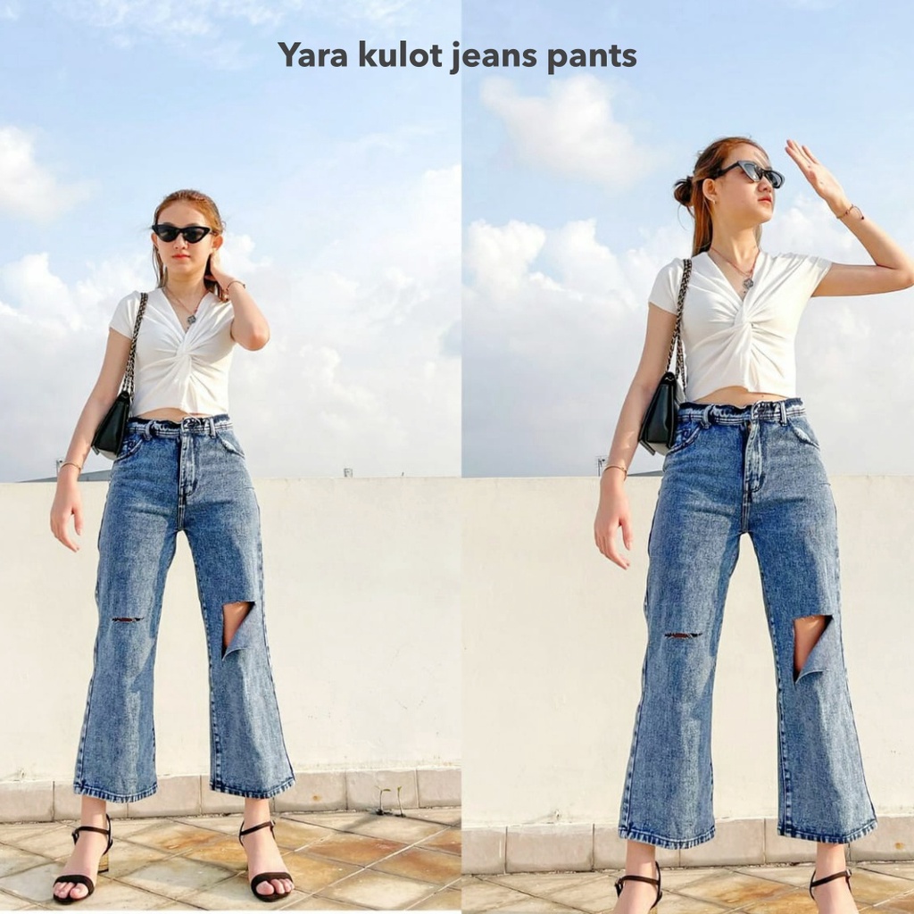 Yara kulot jeans pants - Thejanclothes