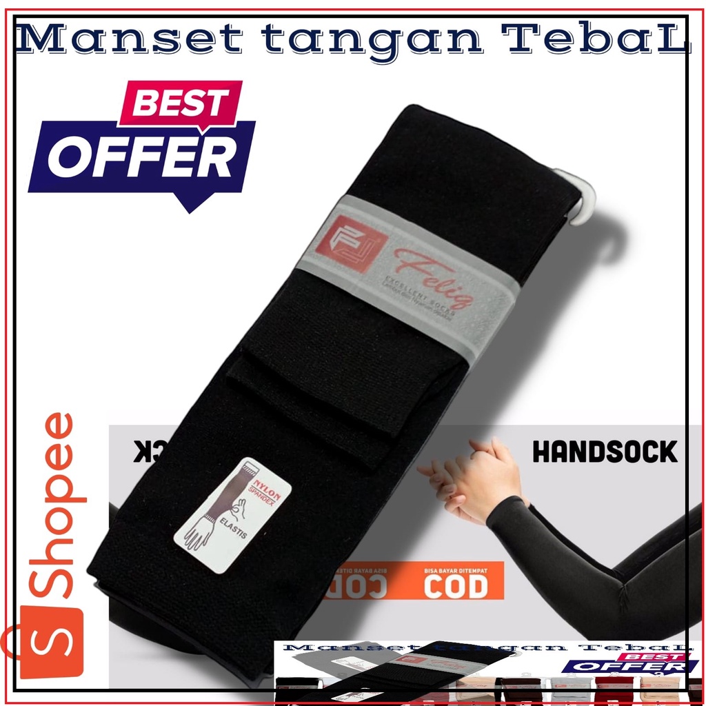 Manset Tangan Pria dan Wanita Tebal dan Panjang Manset Tangan Muslimah Manset Lengan Sarung Lengan SERI 02