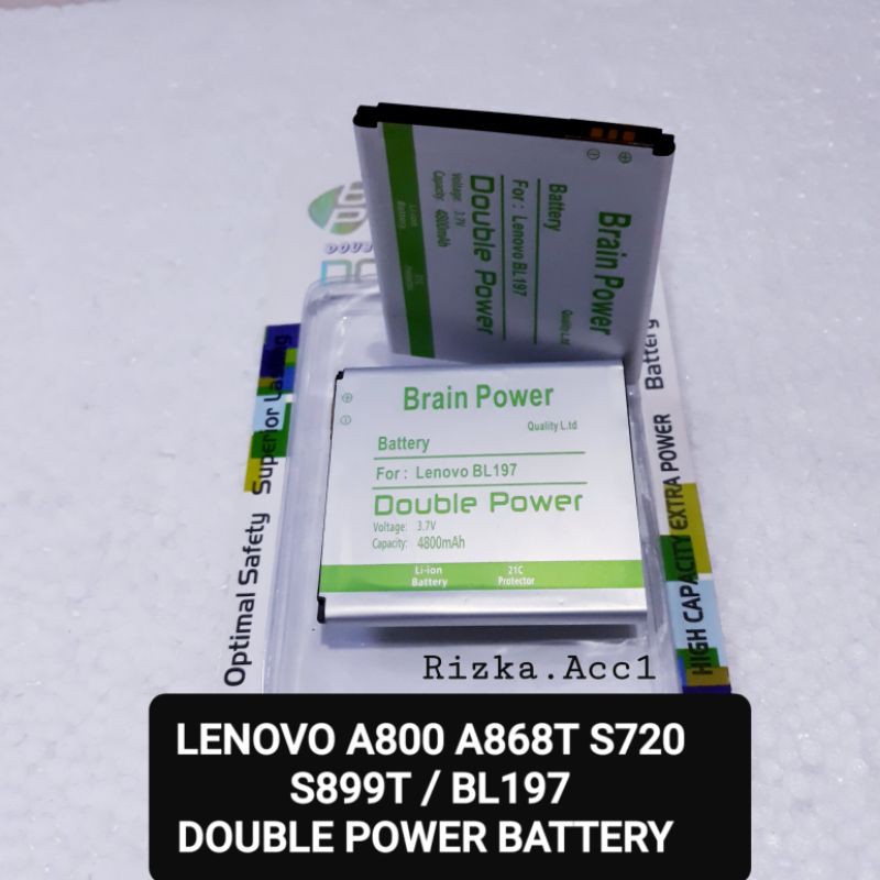 Batre Baterai Battery Hp Lenovo BL-197 A800 A820 BL197 Double Power Battery Handphone