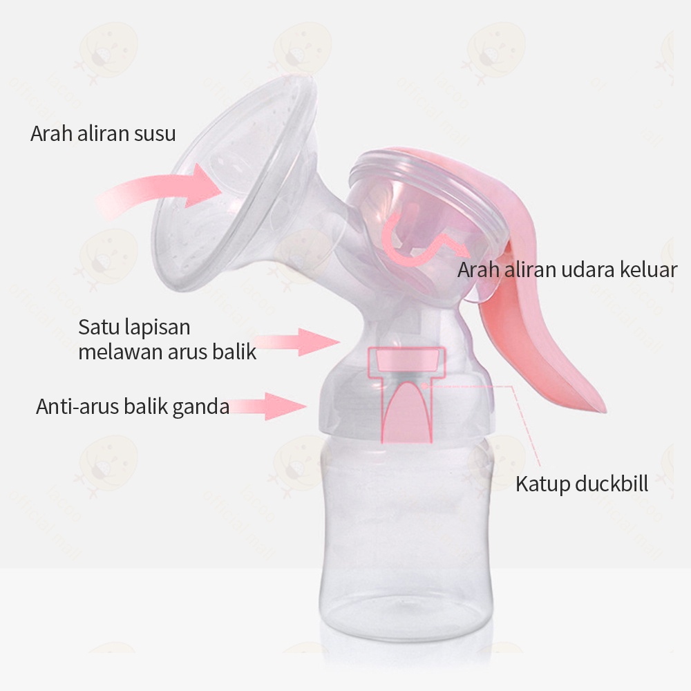 Lacoo Pompa asi manual Single breast pump 180ml BPA Free