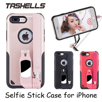 Tashells Built In Selfie Stick Case Bluetooth for iPhone 7 Plus +