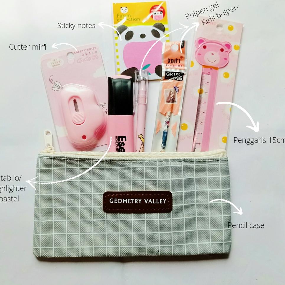 

<HuC ✪> SET ALAT TULIS 7 IN 1/PAKET ALAT TULIS 7 IN 1/SET STATIONARY FANCY/SET STATIONERY AESTHETIC //Super kualitas