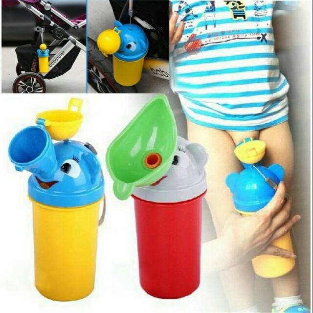 Potty Travel Toilet Bottle Tempat Pipis Anak Cewek Cowok Wadah Urinal Portable Botol Pispot Urin Travel Potty Training Kids