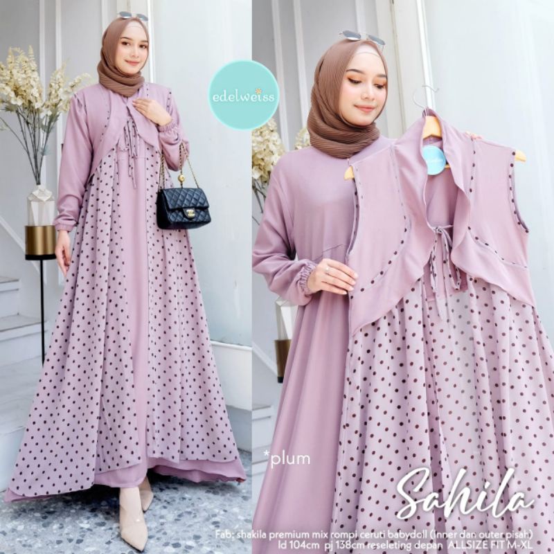 SAHILA DRESS / ORI BY EDELWAISS / BAHAN SHAKILA PREMIUM MIX COMBI CERUTY BABYDOLL / MAXY DRESS / DRE