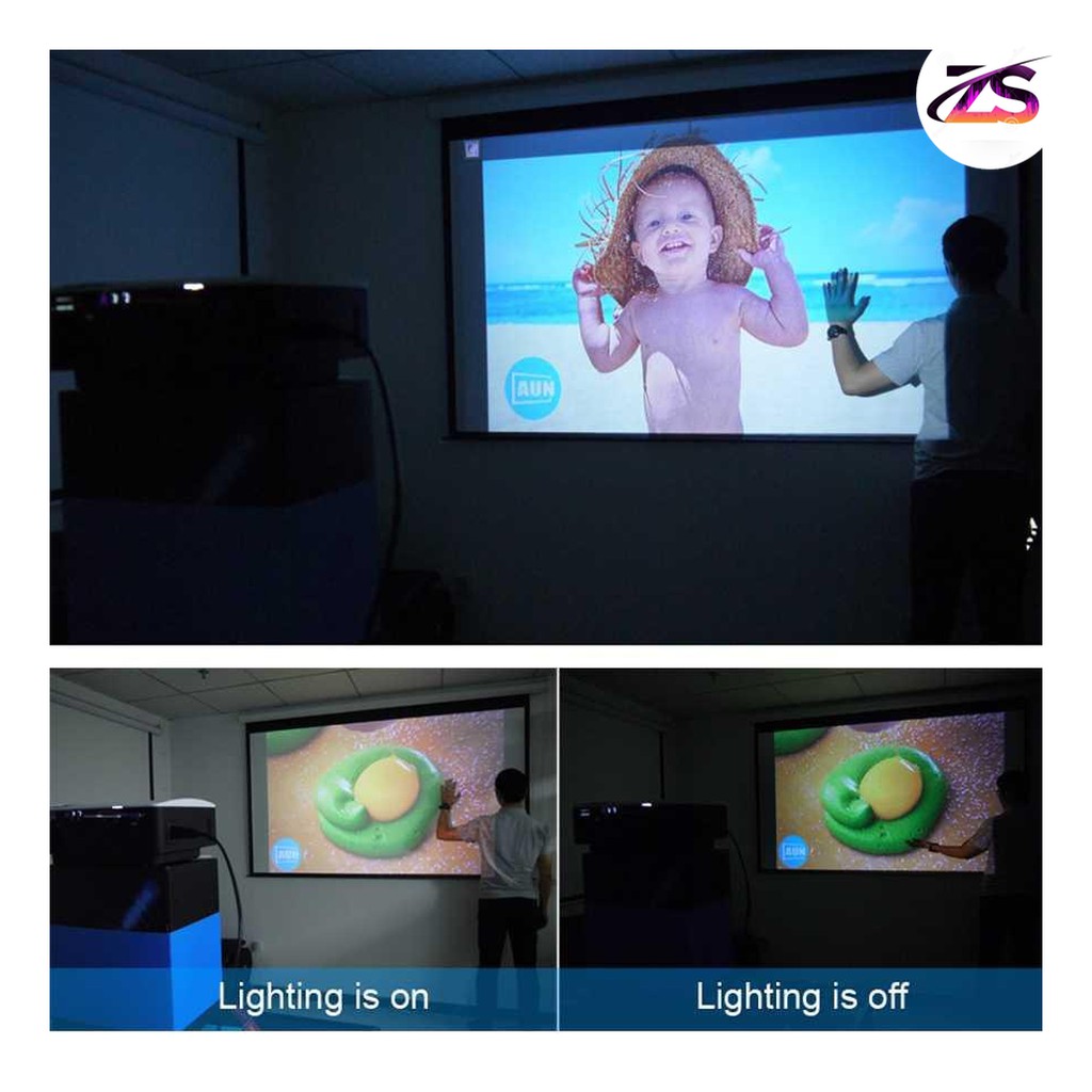 Zhafry Shop - AUN AKEY1 Proyektor 1080P 1800 Lumens