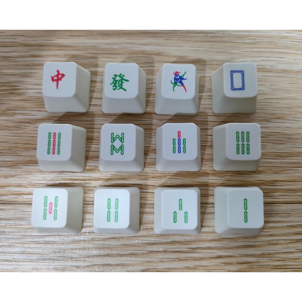 MAHJONG KEYCAPS SET R4 PBT OEM PROFILE ( 12 pcs )