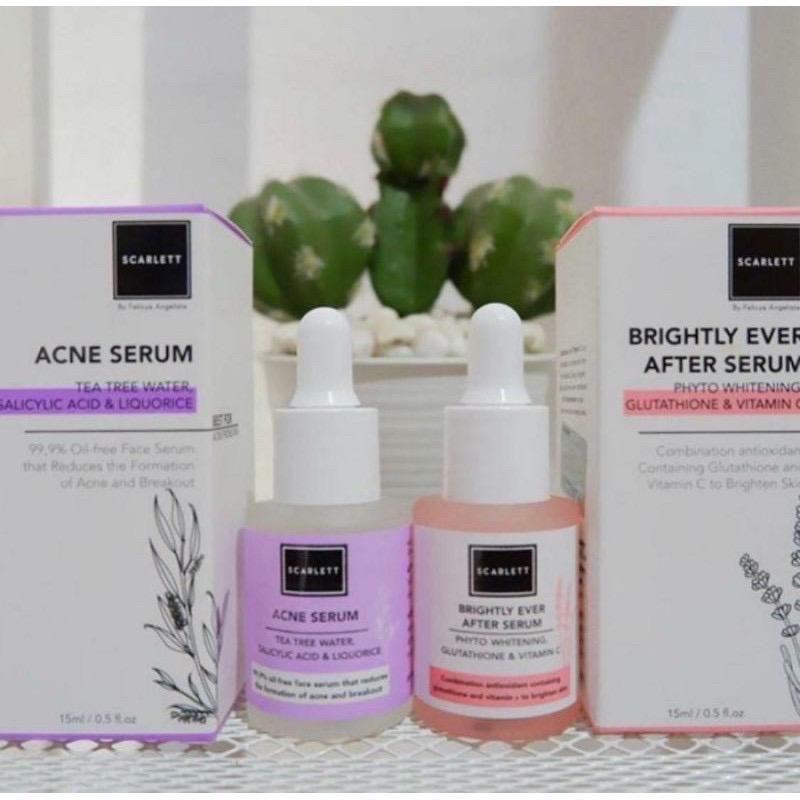 [ ECER / BPOM ] SCARLETT WHITENING ACNE / BRIGHTLY AFTER SERUM