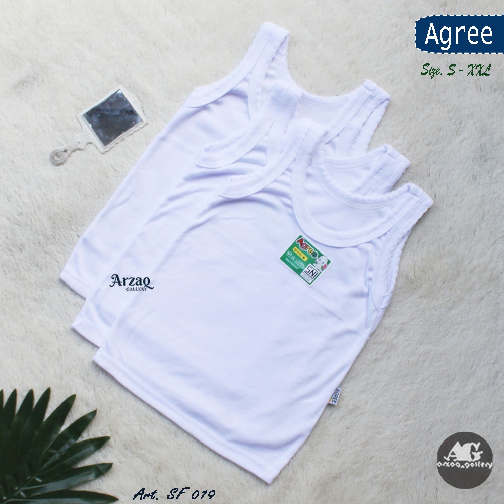 [ 6pc ] Singlet Anak Agree Sf 019  PUTIHf / Kaos Dalam Anak Kutung Anak | Kaos Singlet Anak f | Kaos | Agree KIDS