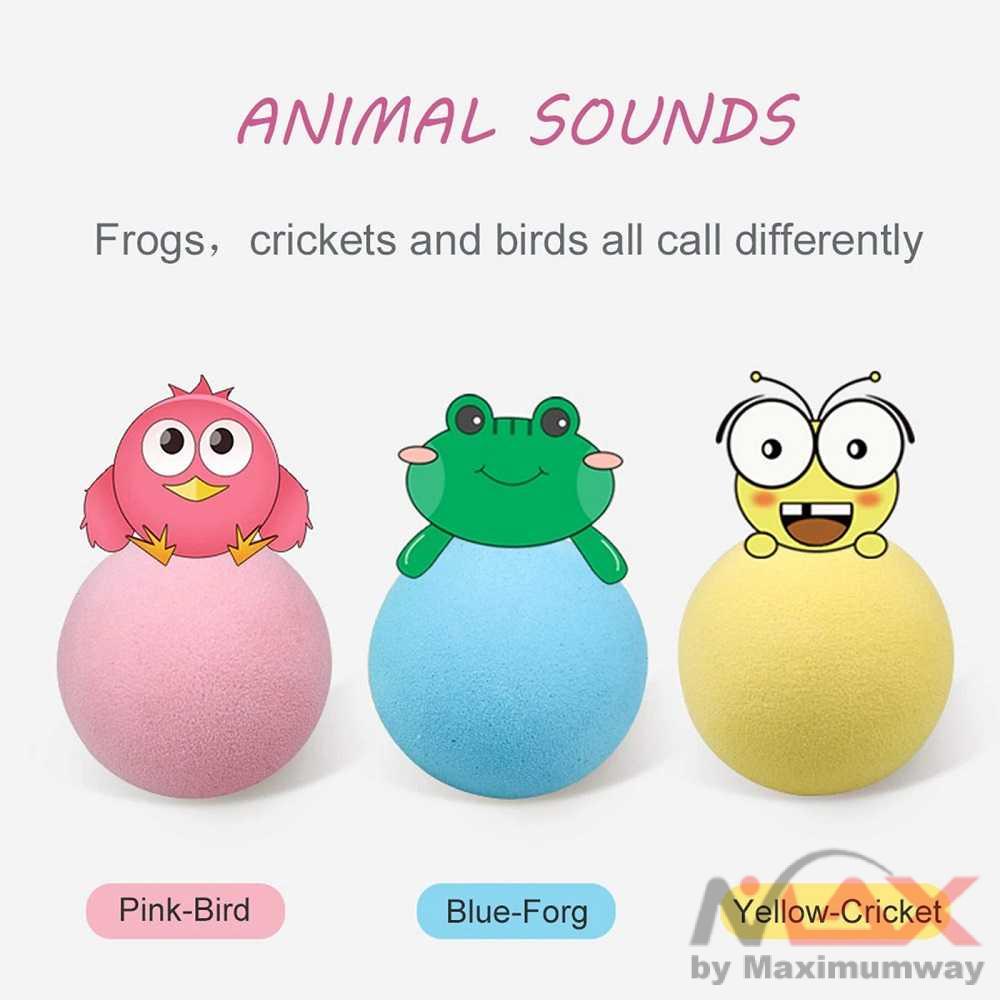 Mainan Kucing paling Heboh Se Jagad bola Bisa bersuara berbagai binatang Bisa dimasukkan catnip Pet Gravity Mainan Kucing Bola Aroma Catnip Ball Frog Sound -Pet Supplies Gravity Ball Cat Chew Toys Wool Ball Intelligent Sounding Cat Interactive Toys