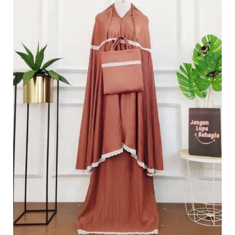 Mukena Plisket Dewasa mukena plisket dewasa mukena Plisket renda terbaru mukena traveling