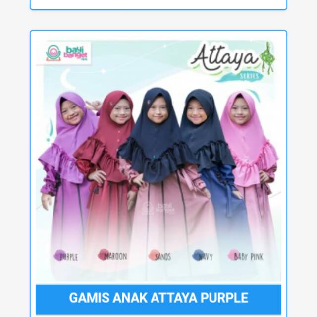Gamis anak Attaya purple by bayi banget hijab