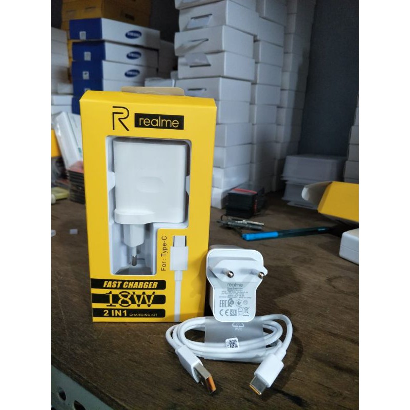 Original 18WATT Charger Realme C15 C17 USB Type micro FAST CHARGING