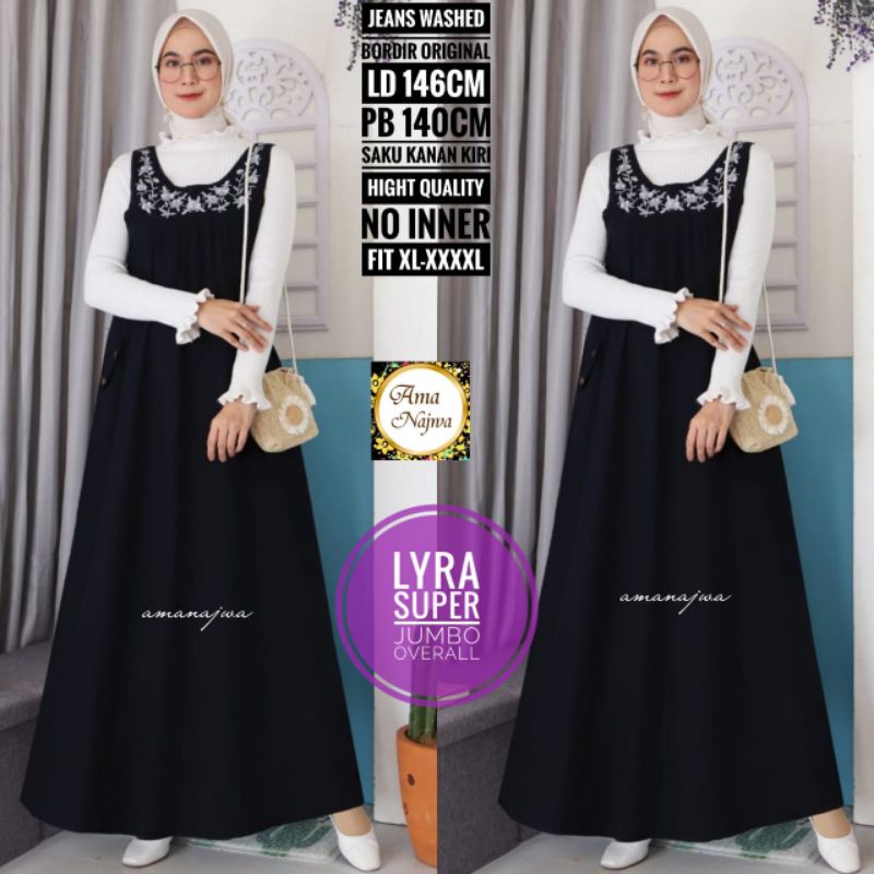 Lyra Super Jumbo Overall Jeans LD 140 By Amanajwa