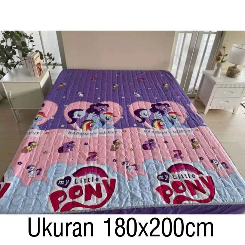 Sprei Waterproof / Sprei Protector bermotif / Sprei anti air ukuran 180x200CM dan 160x200CM-180 little pony