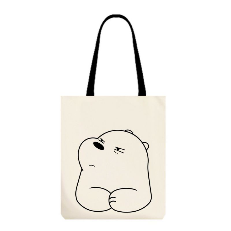 Arifirn Ice Bear - Tas Tote Bag Wanita Murah (Resleting)