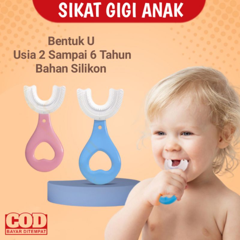 Sikat Gigi Anak Silikon Usia 2 Sampai 6 Tahun