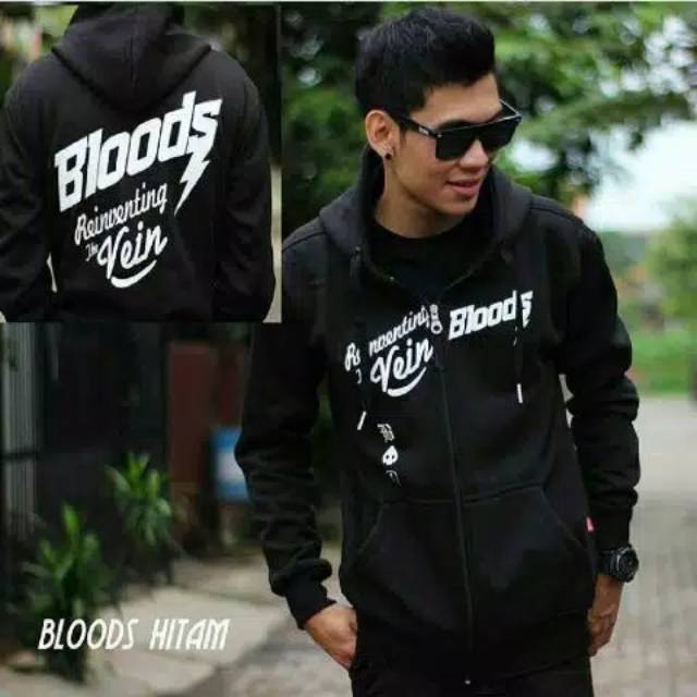 JAKET BLOODS VEIN HOODIE ZIPPER PRIA - JAKET BLOODS - JAKET PRIA - JAKET