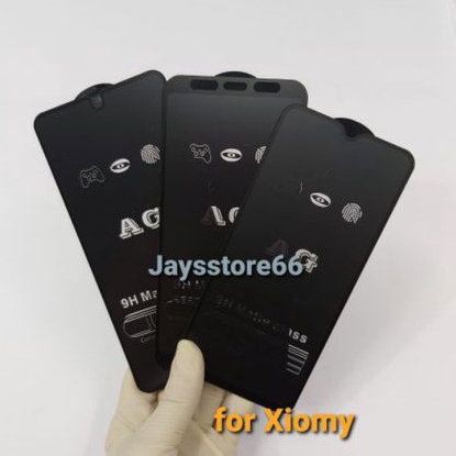 AG MATTE TEMPERED GLASS 9H ANTI MINYAK DOFF BLACK Xiomy Redmi Note 5 Note 5a Note 7 Note 8 Note 9 Note 9pro Note 10