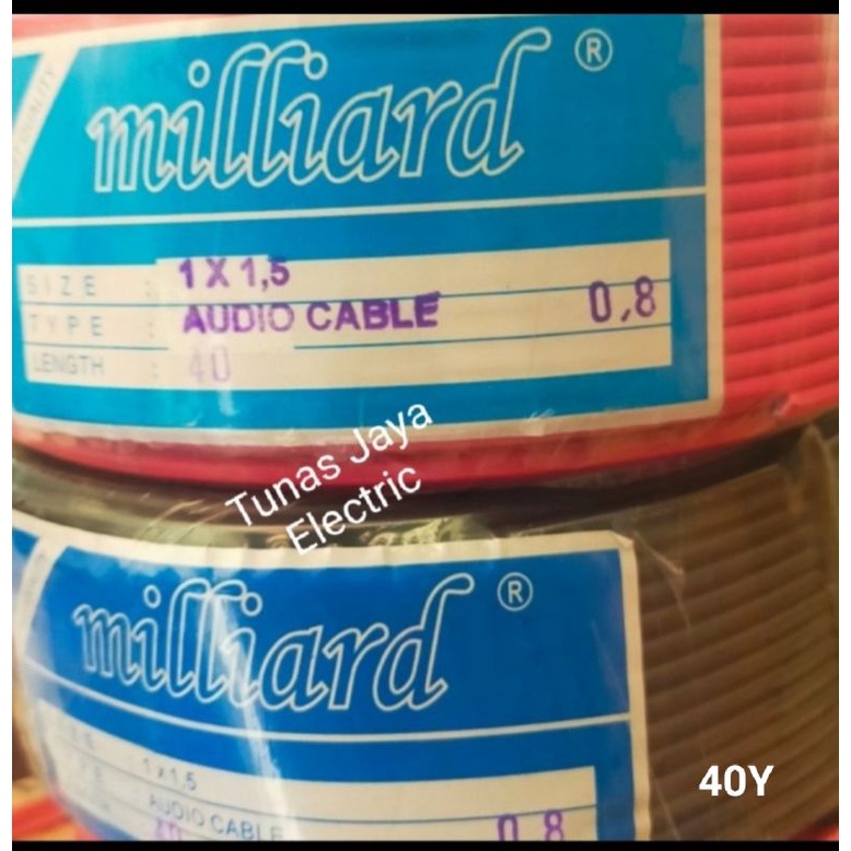 Kabel Listrik NYA 1,5mm @40Y Merah/Hitam ELECTRICAL