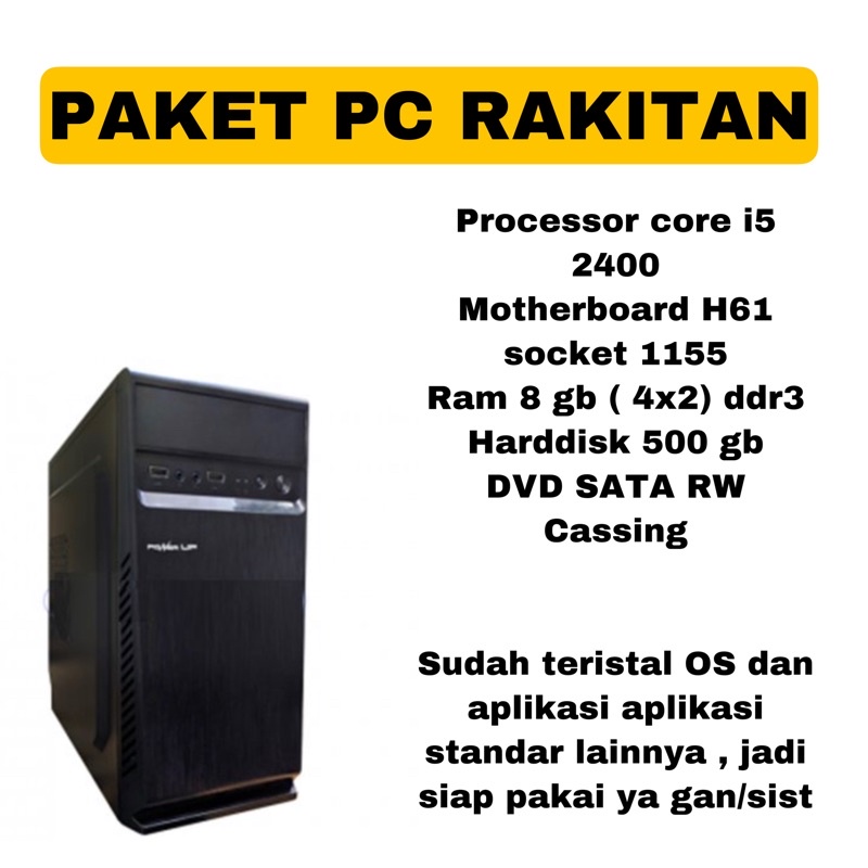 Rakitan PC Gamming core i5 2400 All New