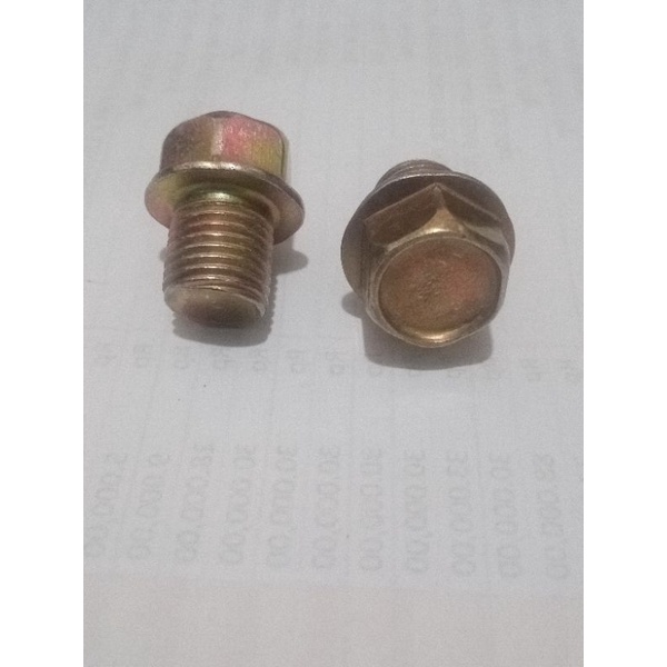 (3 PCS) Baut tutup oli oversize 19 tap M14 x 1,5 motor honda